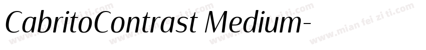 CabritoContrast Medium字体转换